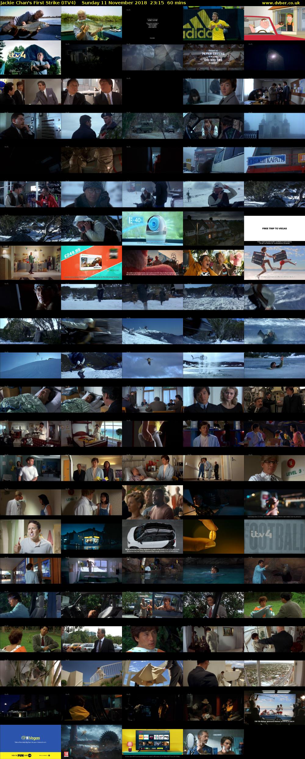 Jackie Chan's First Strike (ITV4) Sunday 11 November 2018 23:15 - 00:15