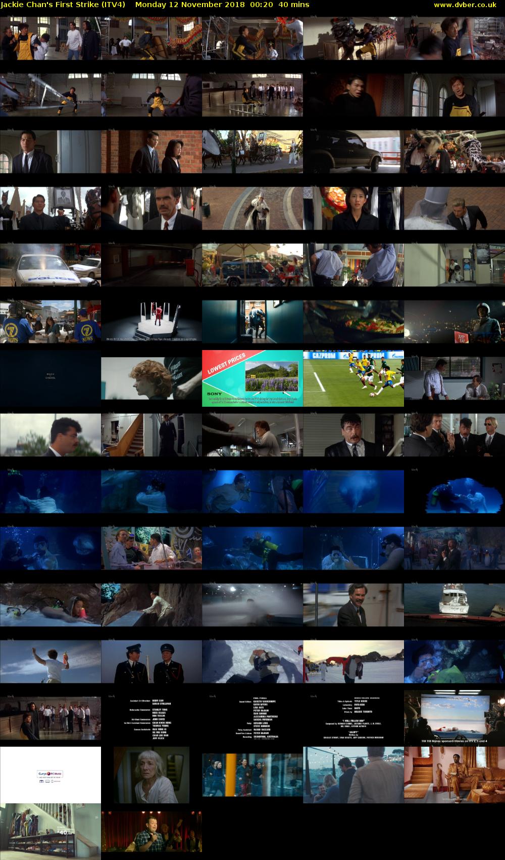 Jackie Chan's First Strike (ITV4) Monday 12 November 2018 00:20 - 01:00