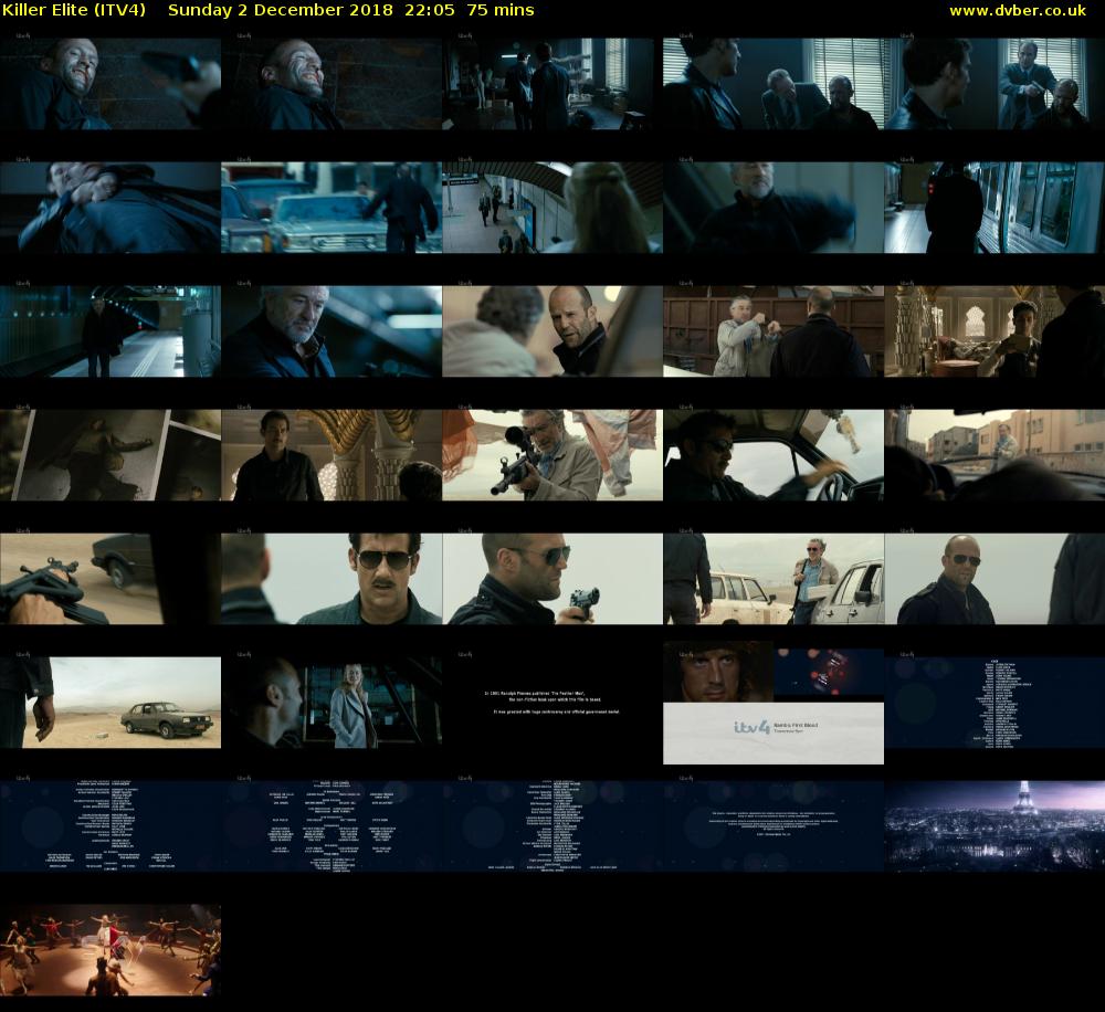 Killer Elite (ITV4) Sunday 2 December 2018 22:05 - 23:20