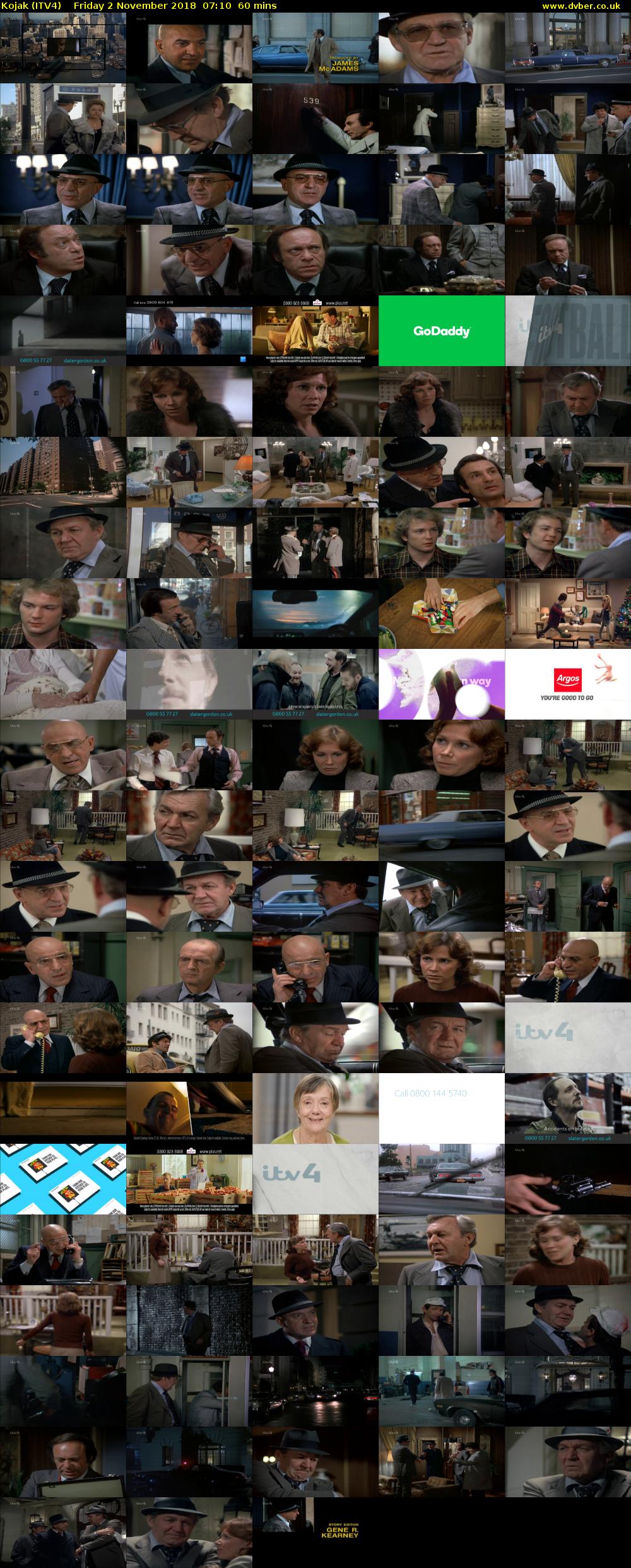 Kojak (ITV4) Friday 2 November 2018 07:10 - 08:10