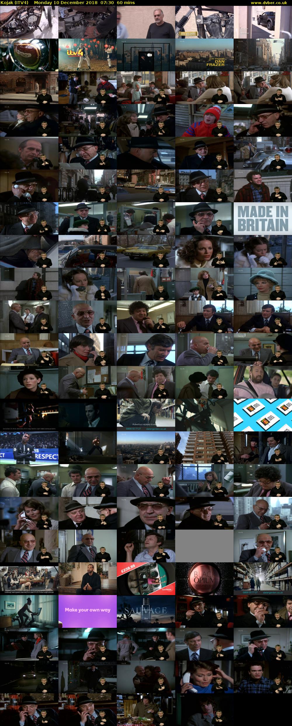 Kojak (ITV4) Monday 10 December 2018 07:30 - 08:30