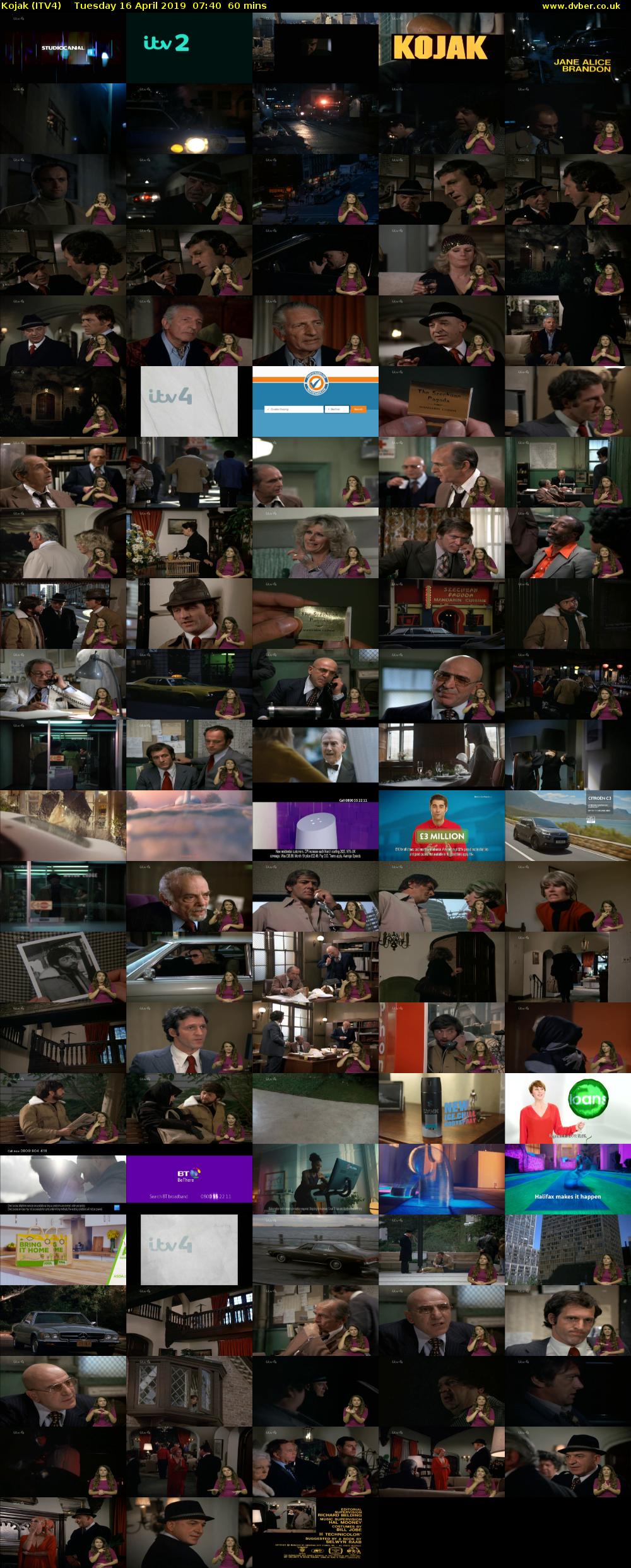 Kojak (ITV4) Tuesday 16 April 2019 07:40 - 08:40