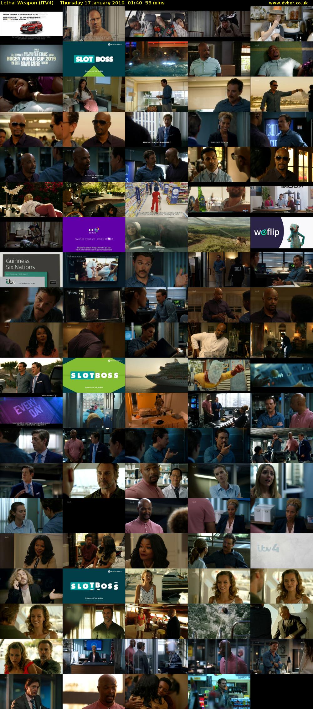 Lethal Weapon (ITV4) Thursday 17 January 2019 01:40 - 02:35