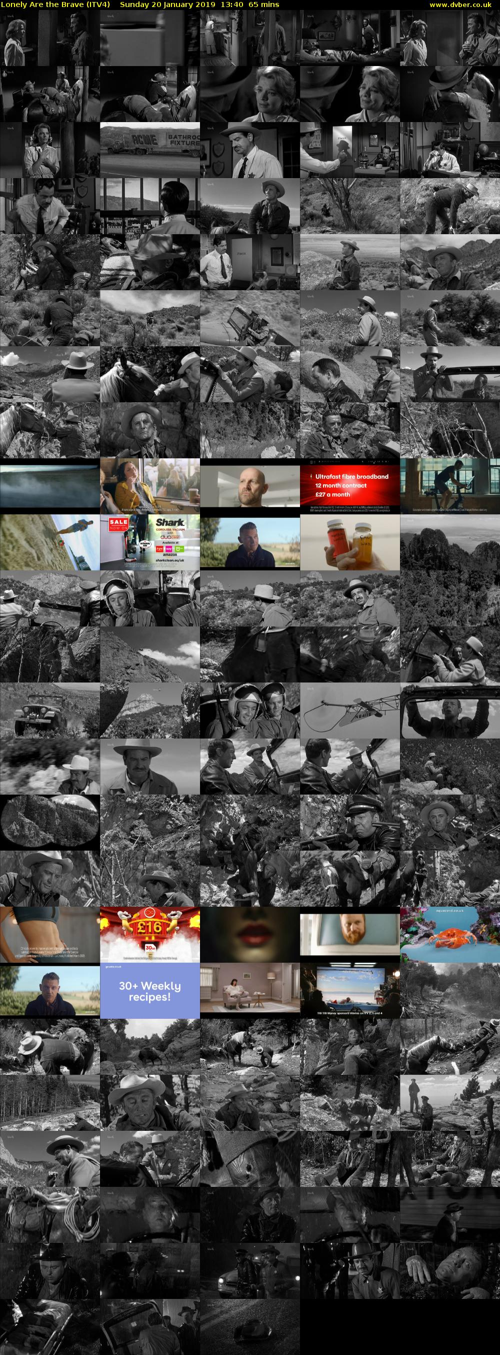 Lonely Are the Brave (ITV4) Sunday 20 January 2019 13:40 - 14:45