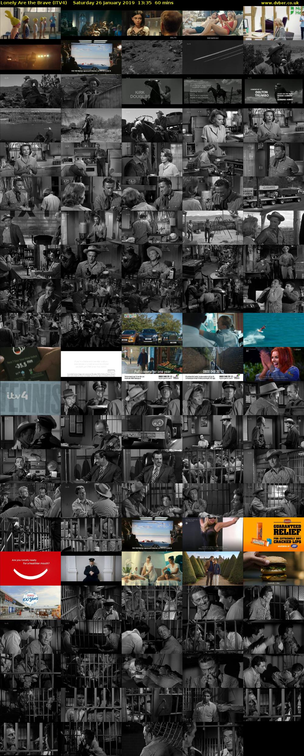 Lonely Are the Brave (ITV4) Saturday 26 January 2019 13:35 - 14:35