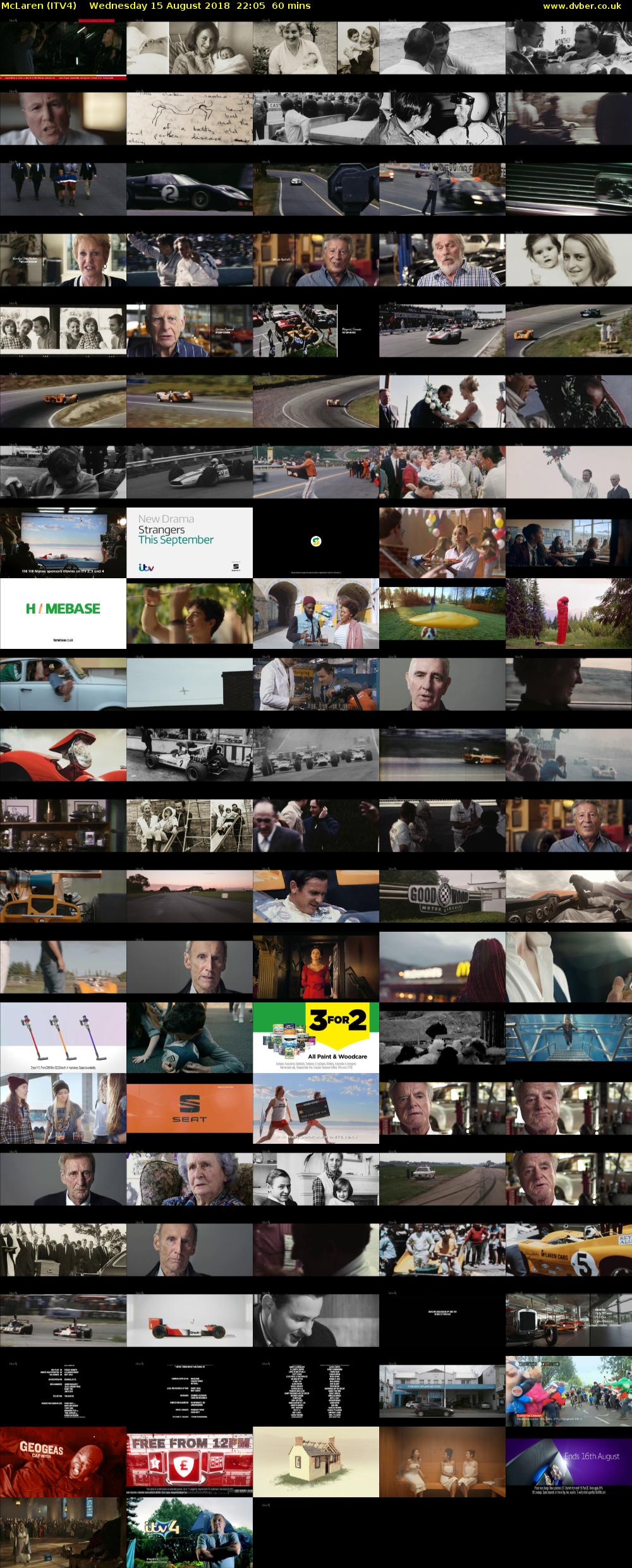McLaren (ITV4) Wednesday 15 August 2018 22:05 - 23:05