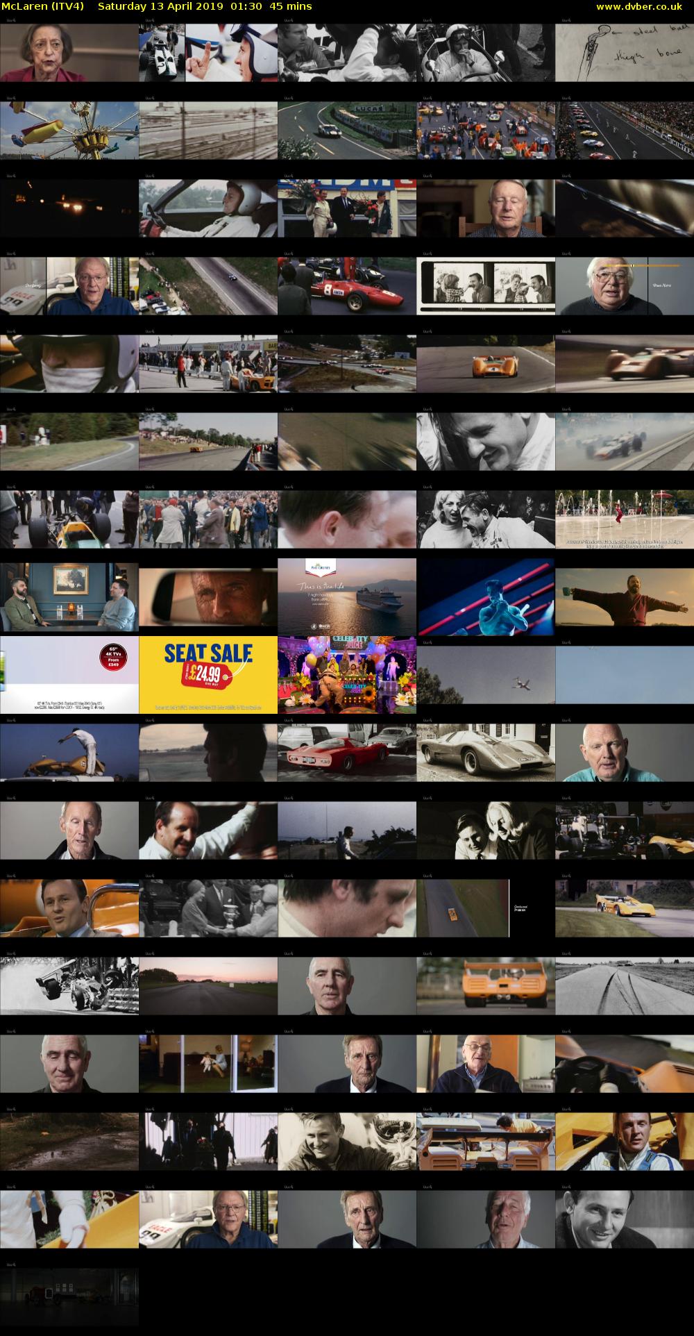 McLaren (ITV4) Saturday 13 April 2019 01:30 - 02:15