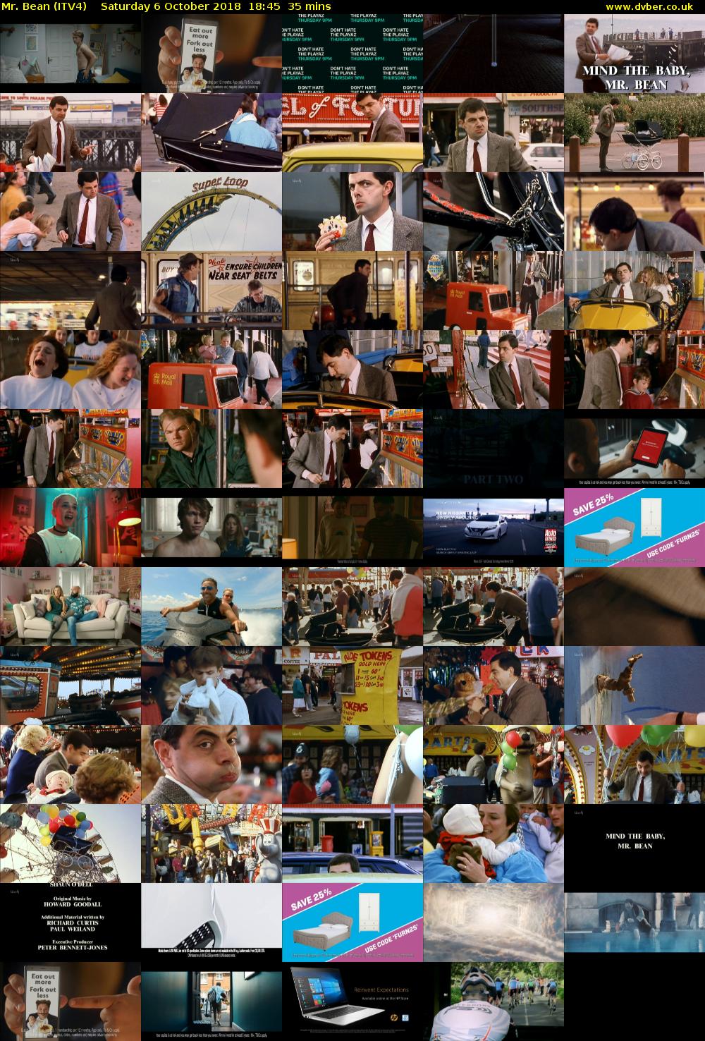 Mr. Bean (ITV4) Saturday 6 October 2018 18:45 - 19:20