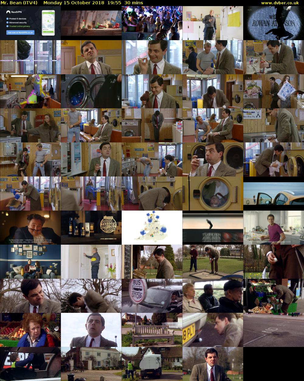 Mr. Bean (ITV4) Monday 15 October 2018 19:55 - 20:25