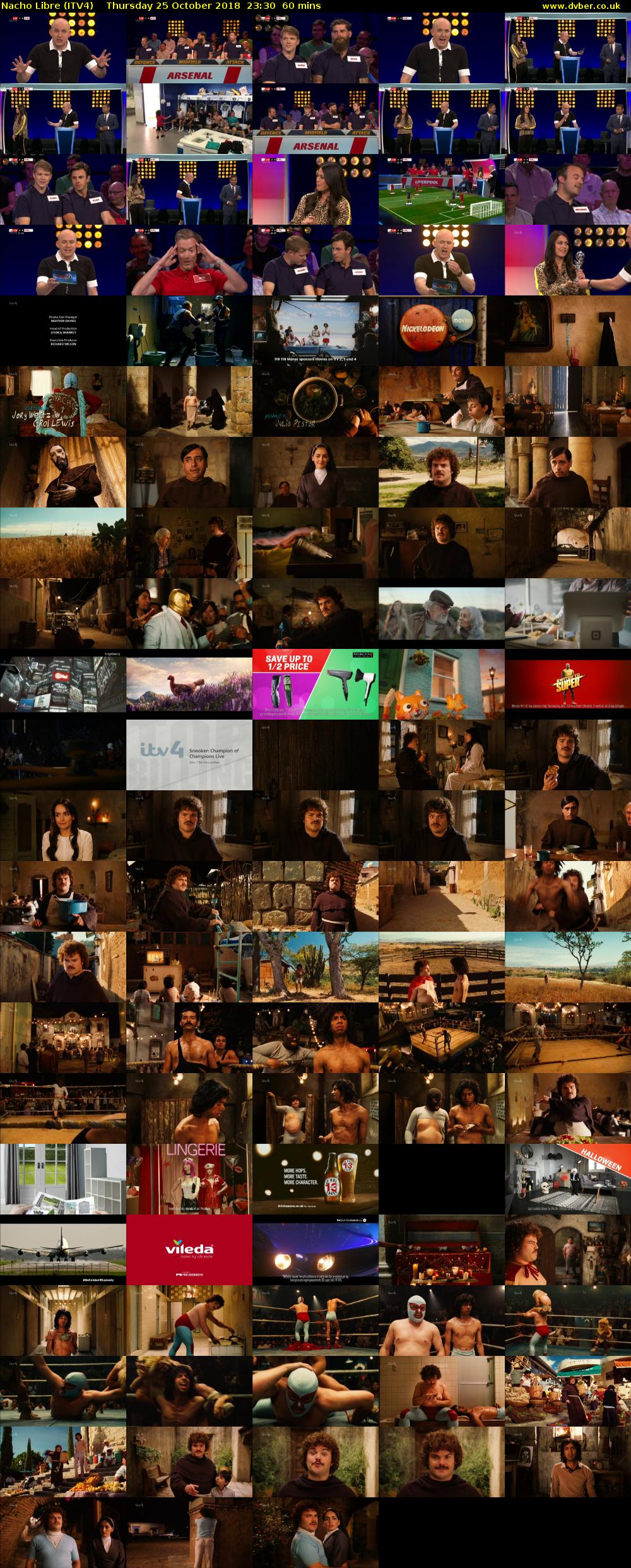 Nacho Libre (ITV4) Thursday 25 October 2018 23:30 - 00:30