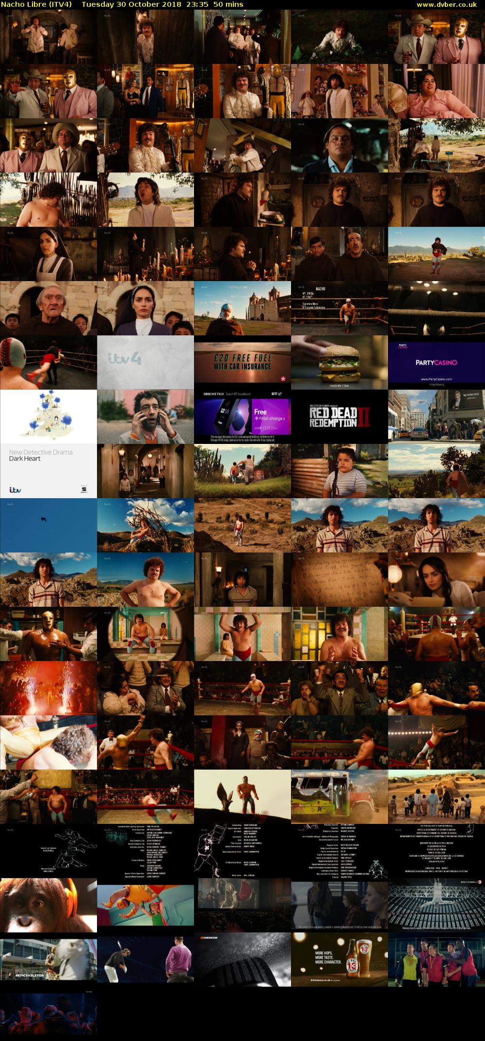 Nacho Libre (ITV4) Tuesday 30 October 2018 23:35 - 00:25