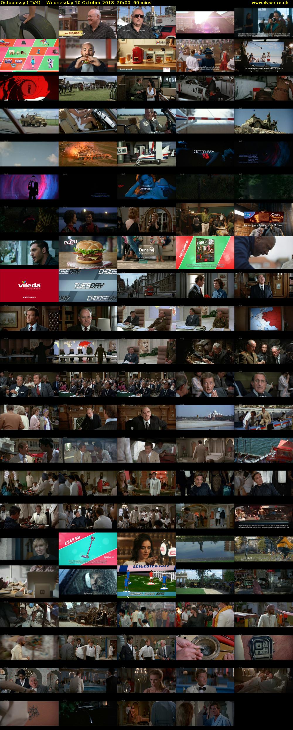 Octopussy (ITV4) Wednesday 10 October 2018 20:00 - 21:00