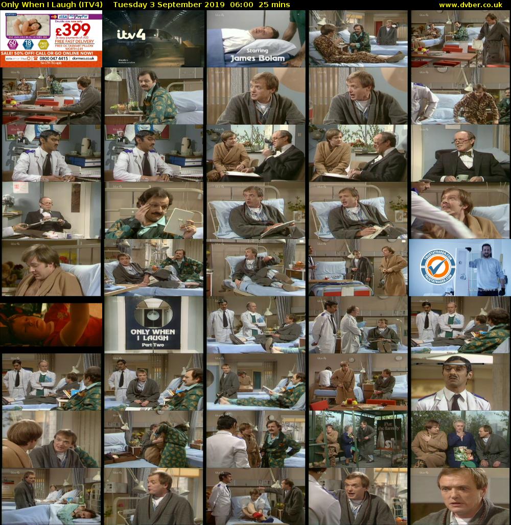 Only When I Laugh (ITV4) Tuesday 3 September 2019 06:00 - 06:25