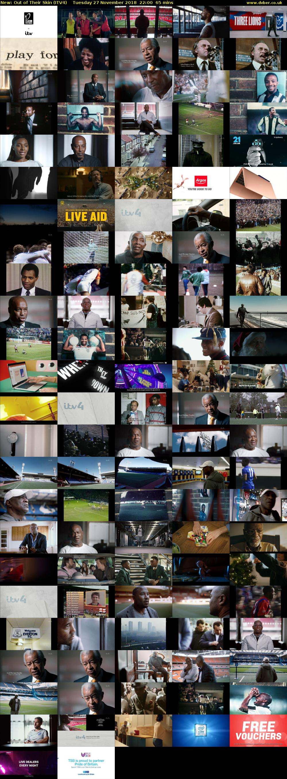 Out of Their Skin (ITV4) Tuesday 27 November 2018 22:00 - 23:05