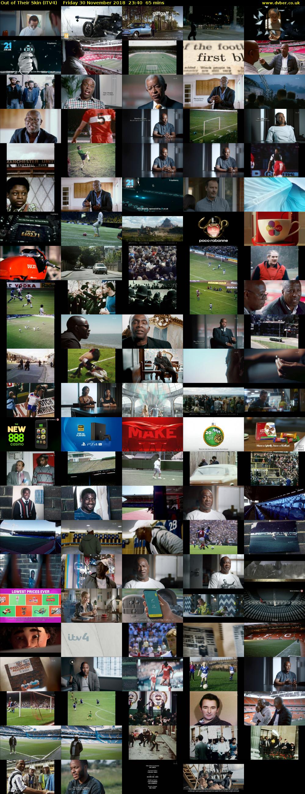 Out of Their Skin (ITV4) Friday 30 November 2018 23:40 - 00:45