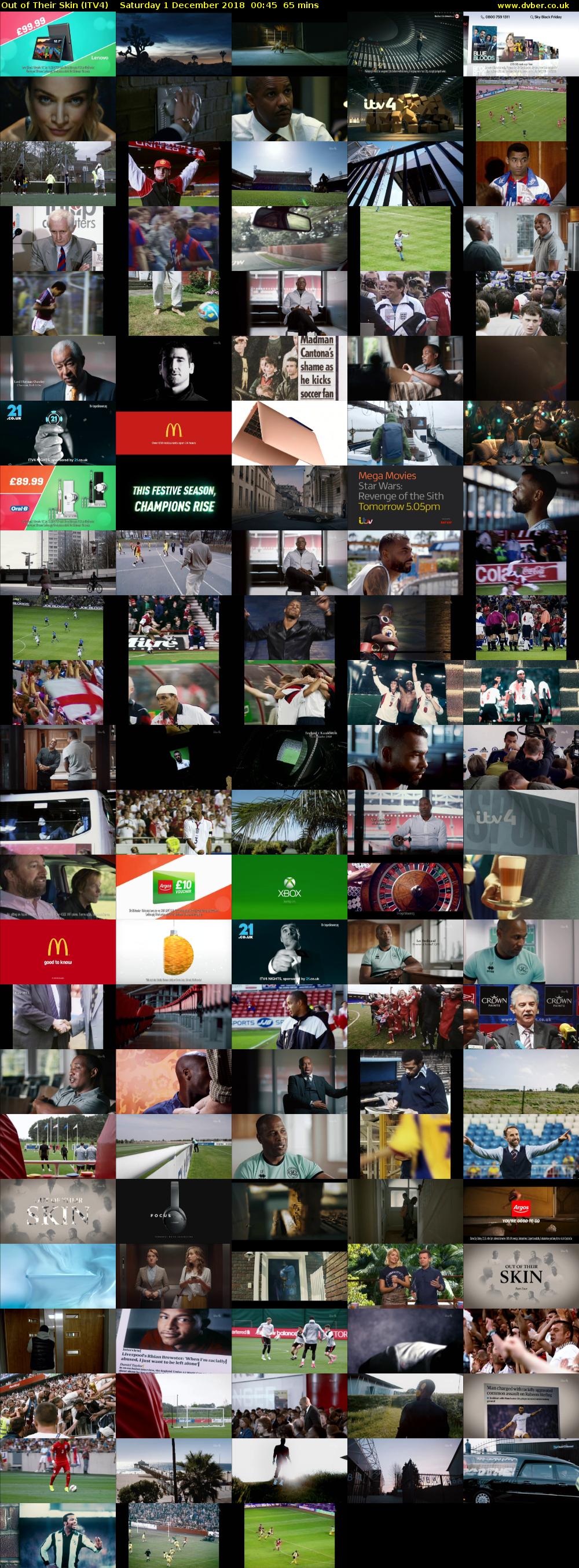 Out of Their Skin (ITV4) Saturday 1 December 2018 00:45 - 01:50