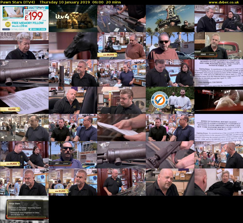 Pawn Stars (ITV4) Thursday 10 January 2019 06:00 - 06:20