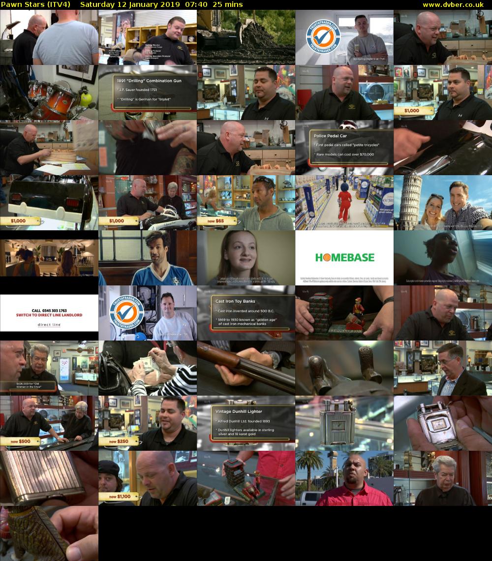 Pawn Stars (ITV4) Saturday 12 January 2019 07:40 - 08:05