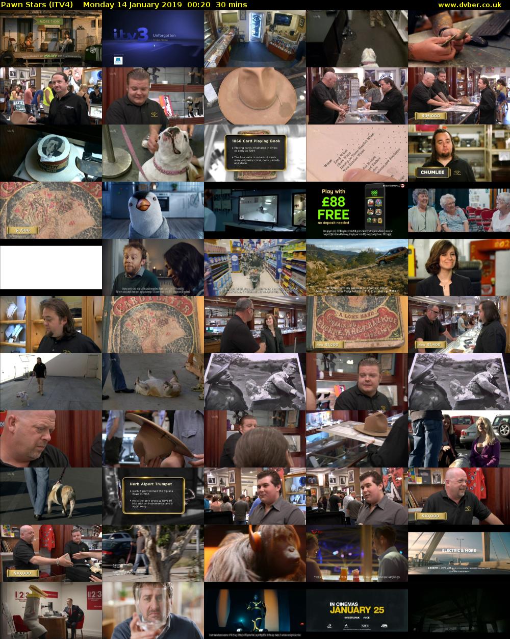 Pawn Stars (ITV4) Monday 14 January 2019 00:20 - 00:50