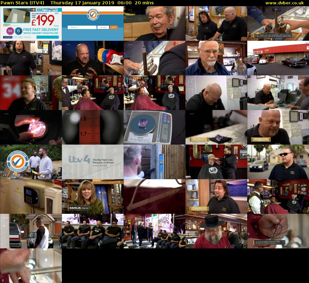 Pawn Stars (ITV4) Thursday 17 January 2019 06:00 - 06:20