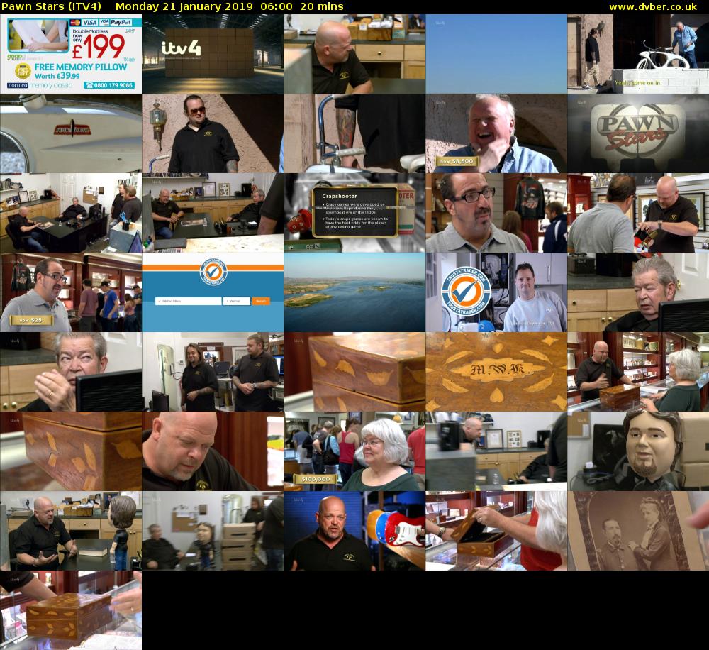 Pawn Stars (ITV4) Monday 21 January 2019 06:00 - 06:20