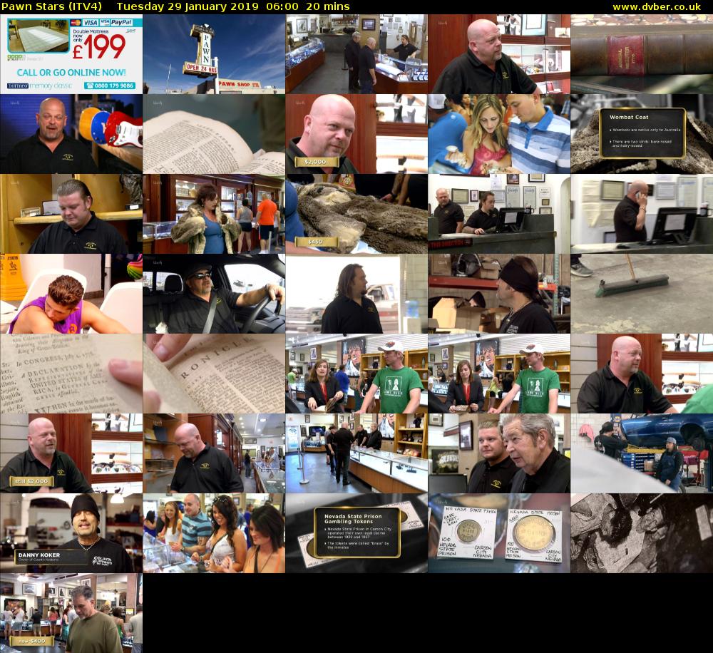 Pawn Stars (ITV4) Tuesday 29 January 2019 06:00 - 06:20