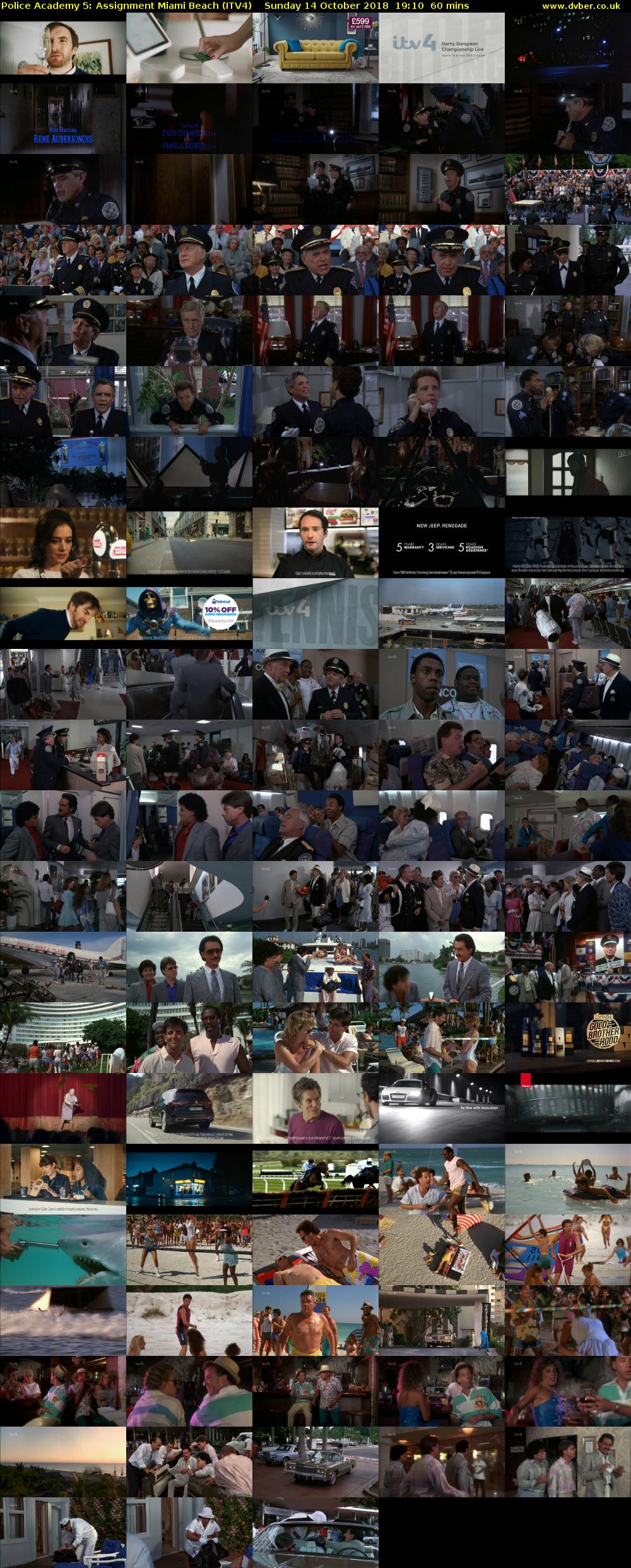 Police Academy 5: Assignment Miami Beach (ITV4) Sunday 14 October 2018 19:10 - 20:10