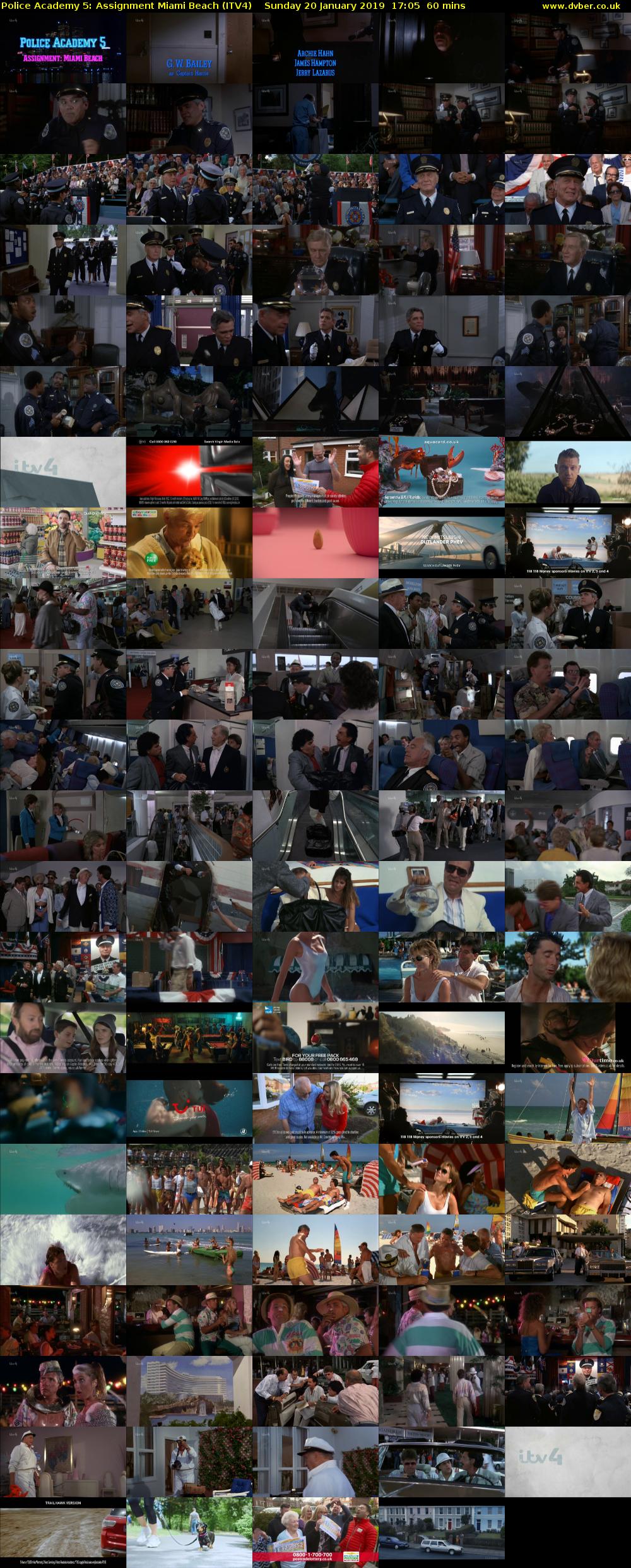 Police Academy 5: Assignment Miami Beach (ITV4) Sunday 20 January 2019 17:05 - 18:05