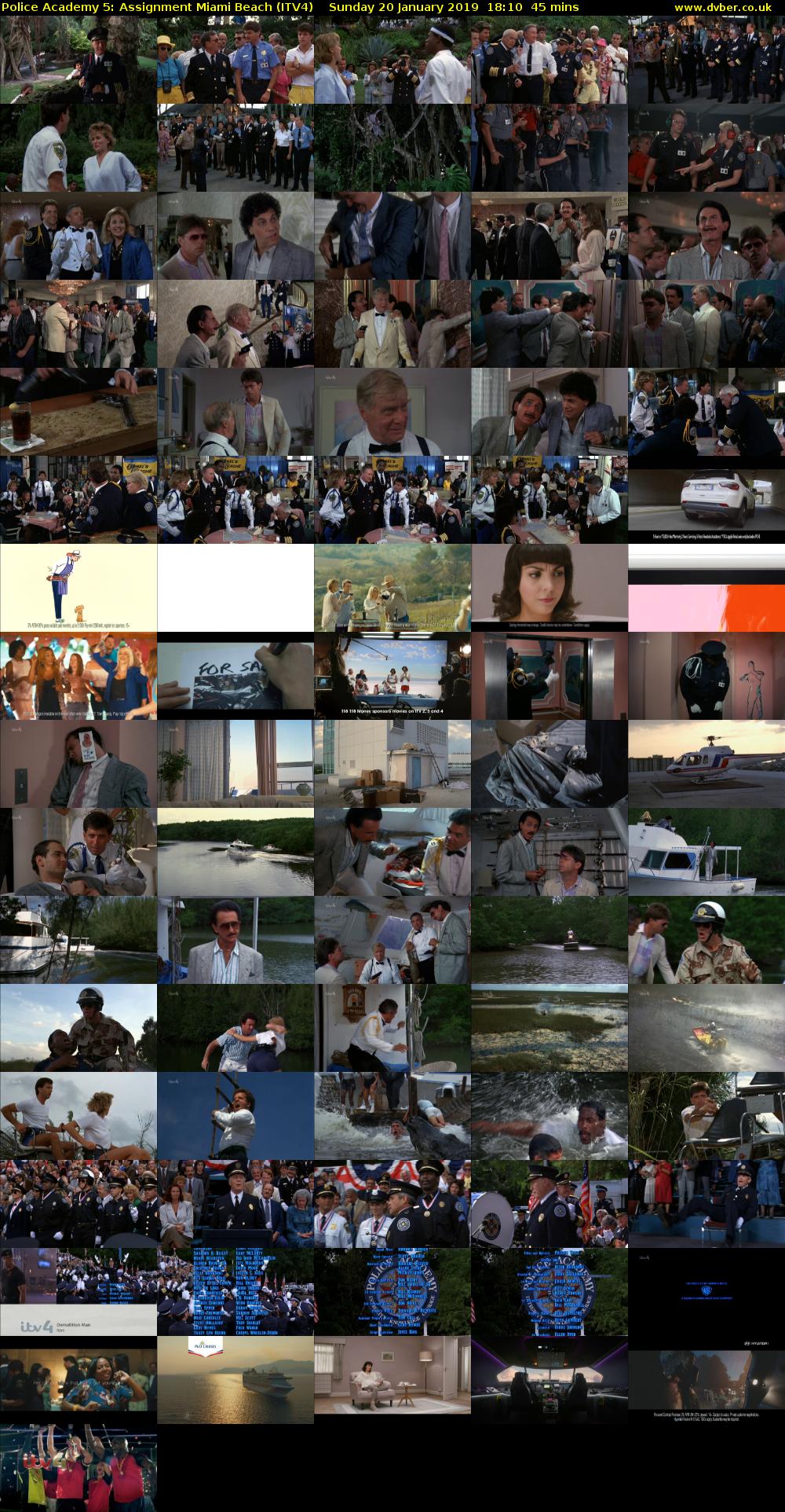 Police Academy 5: Assignment Miami Beach (ITV4) Sunday 20 January 2019 18:10 - 18:55