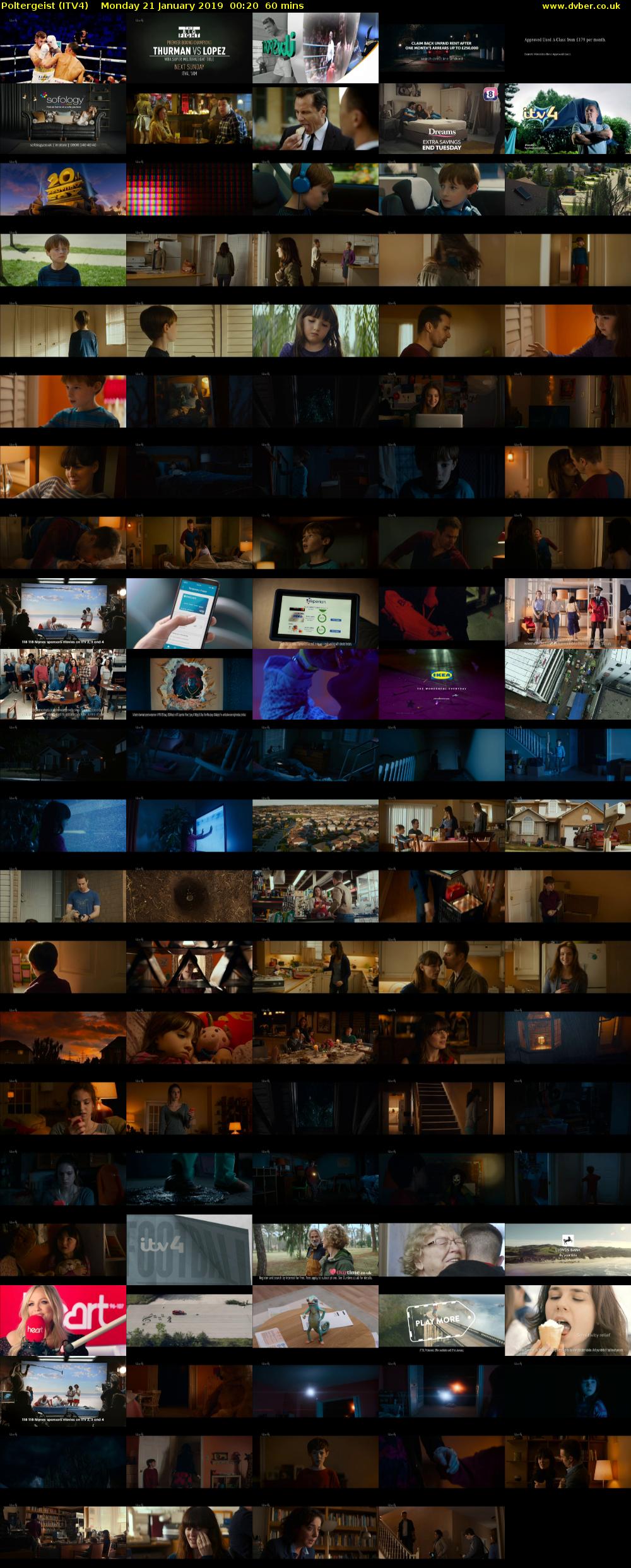 Poltergeist (ITV4) Monday 21 January 2019 00:20 - 01:20