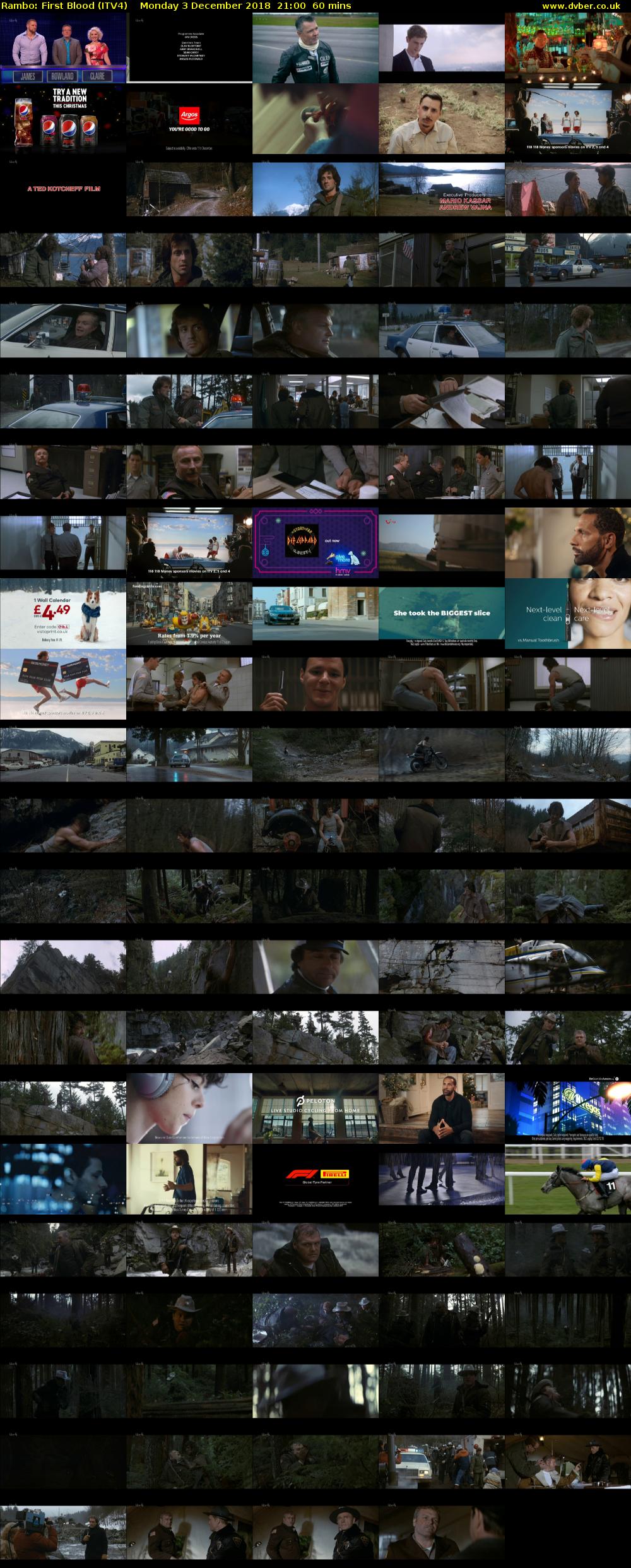 Rambo: First Blood (ITV4) Monday 3 December 2018 21:00 - 22:00