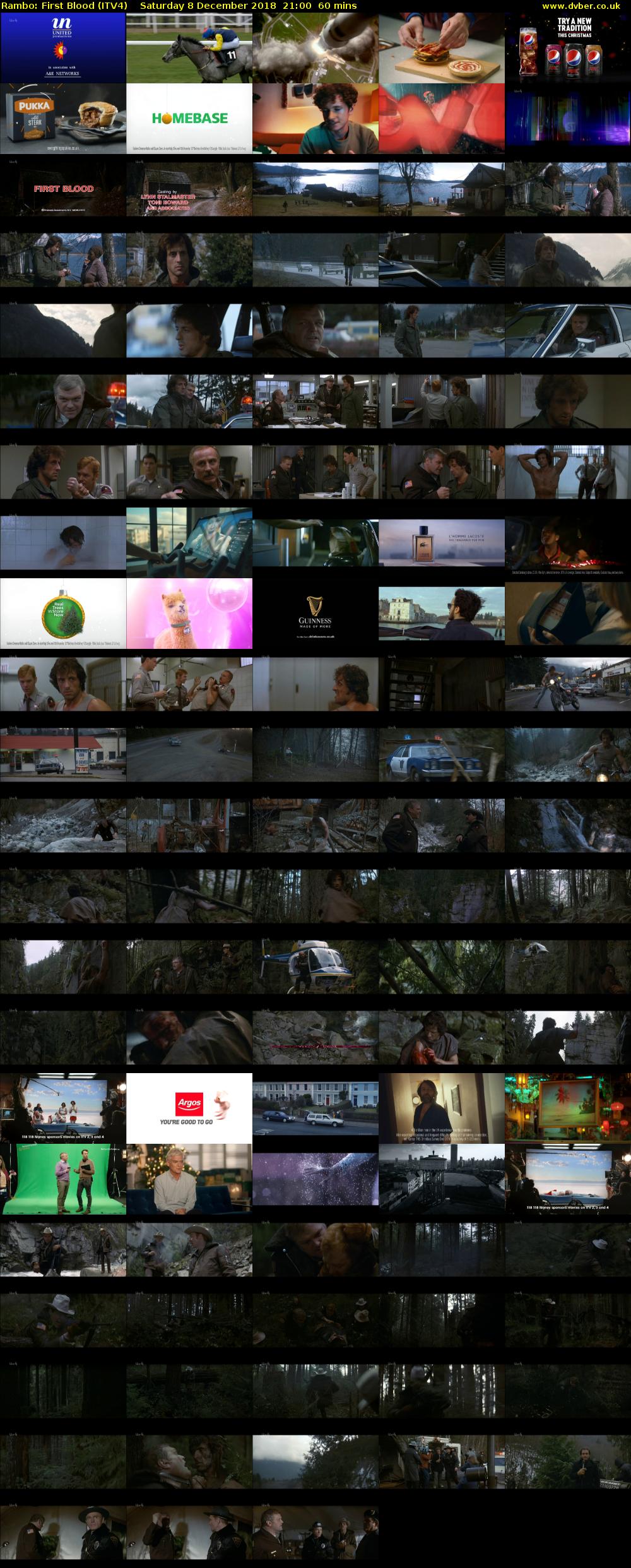 Rambo: First Blood (ITV4) Saturday 8 December 2018 21:00 - 22:00