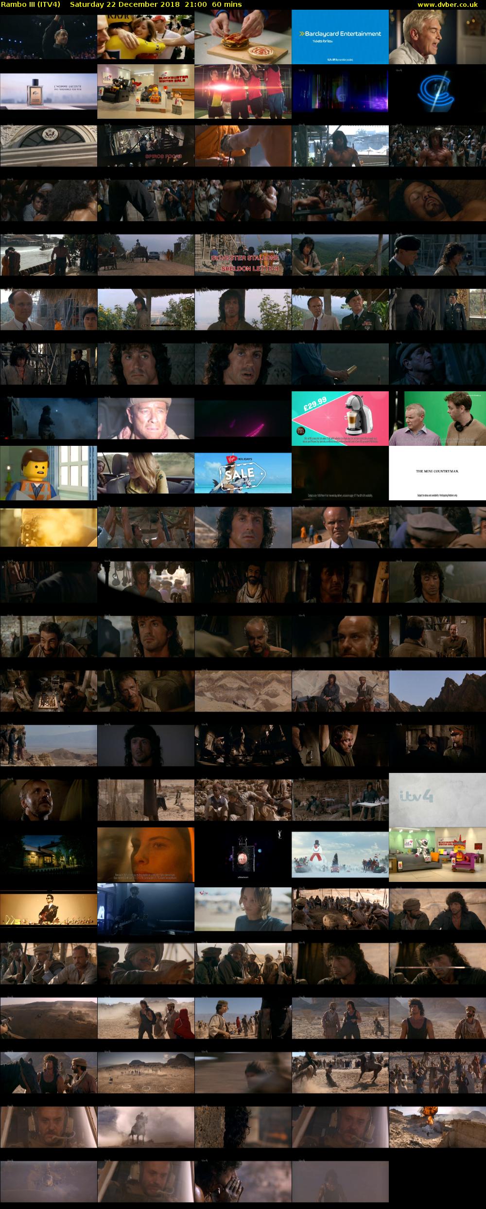 Rambo III (ITV4) Saturday 22 December 2018 21:00 - 22:00