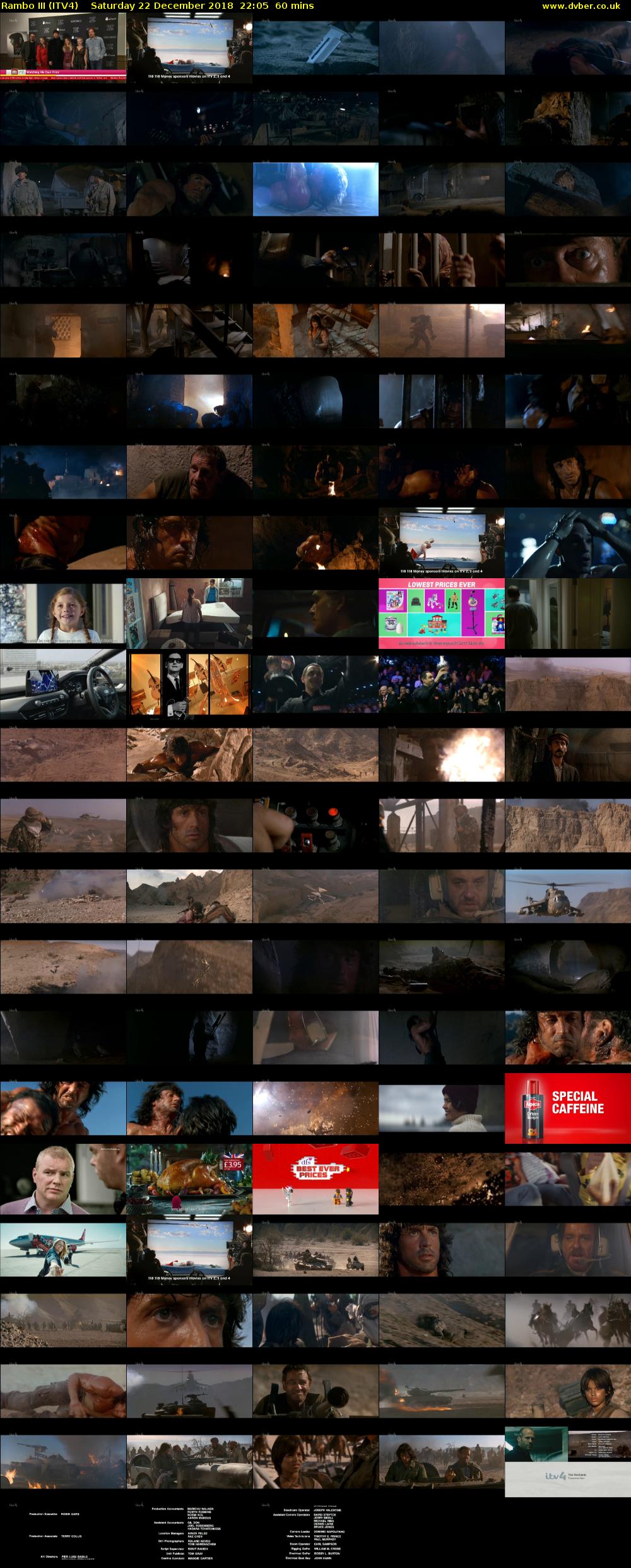 Rambo III (ITV4) Saturday 22 December 2018 22:05 - 23:05