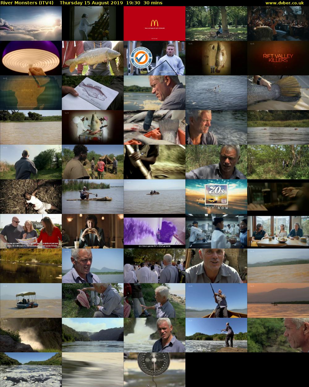 River Monsters (ITV4) Thursday 15 August 2019 19:30 - 20:00