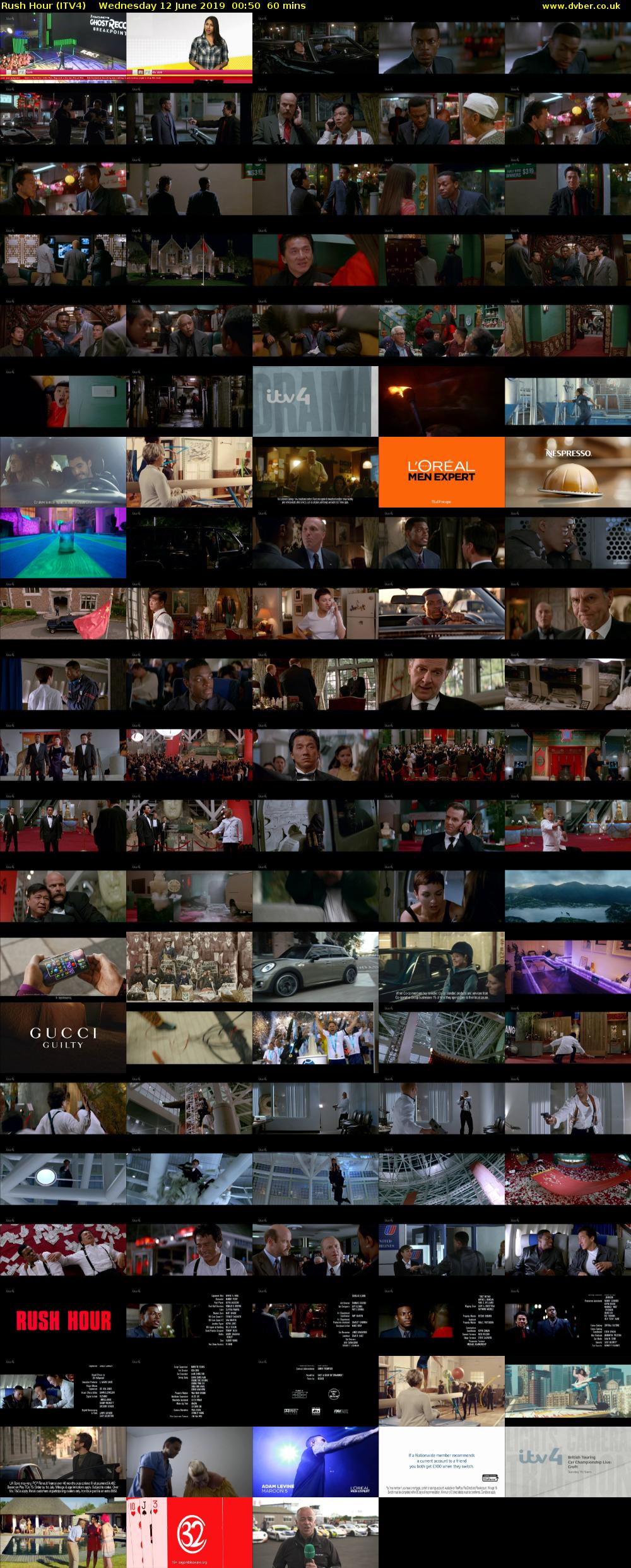 Rush Hour (ITV4) Wednesday 12 June 2019 00:50 - 01:50