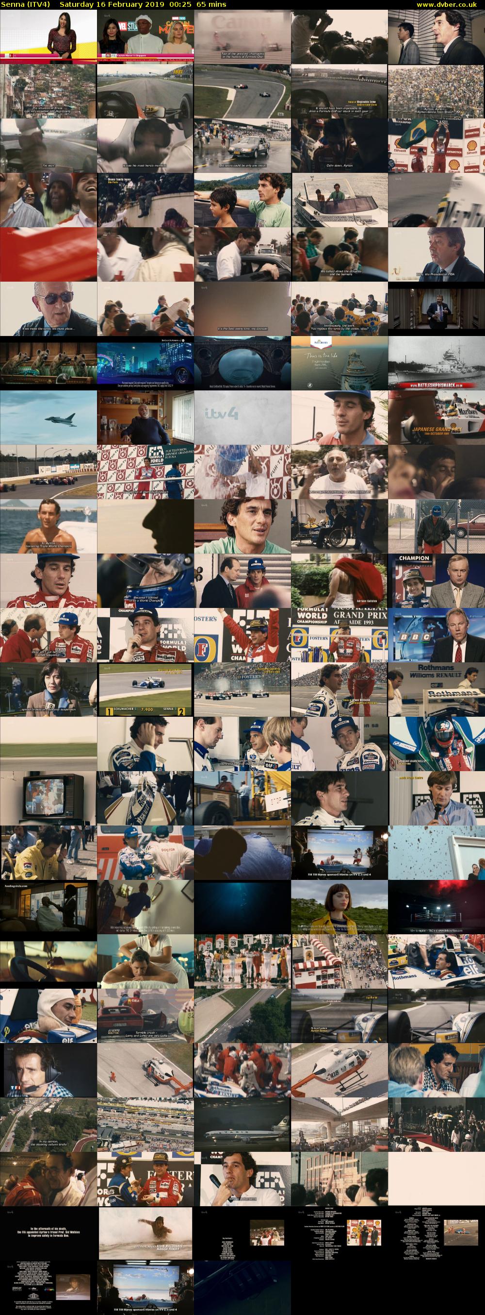 Senna (ITV4) Saturday 16 February 2019 00:25 - 01:30