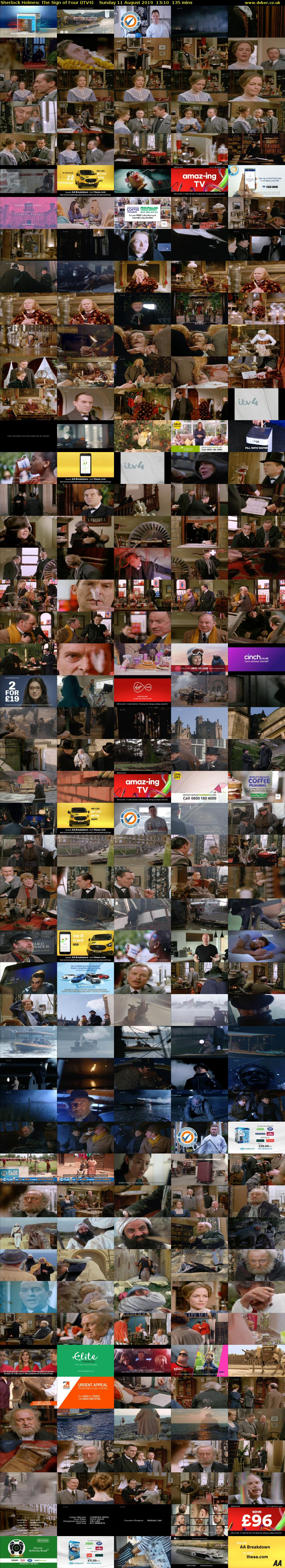 Sherlock Holmes: The Sign of Four (ITV4) Sunday 11 August 2019 13:10 - 15:25