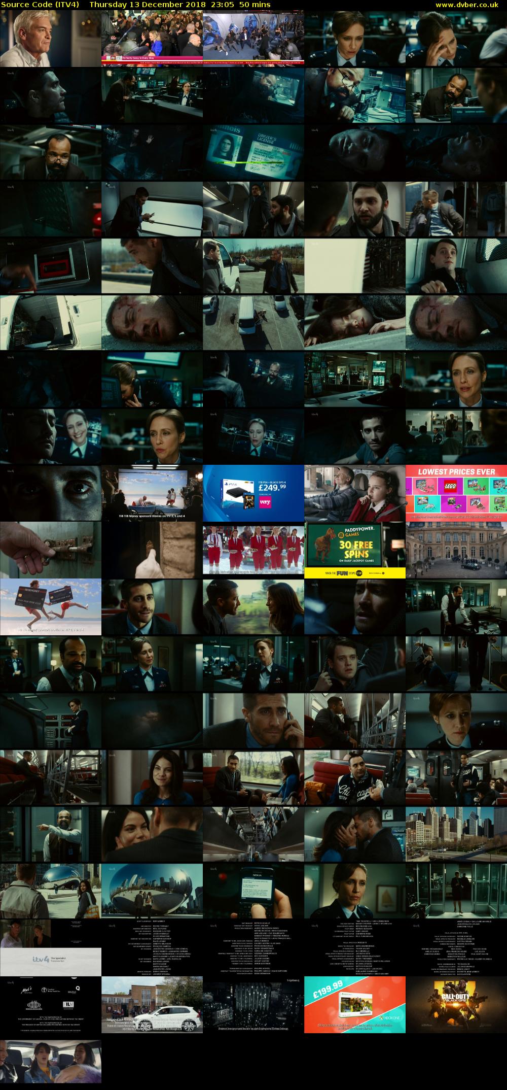 Source Code (ITV4) Thursday 13 December 2018 23:05 - 23:55