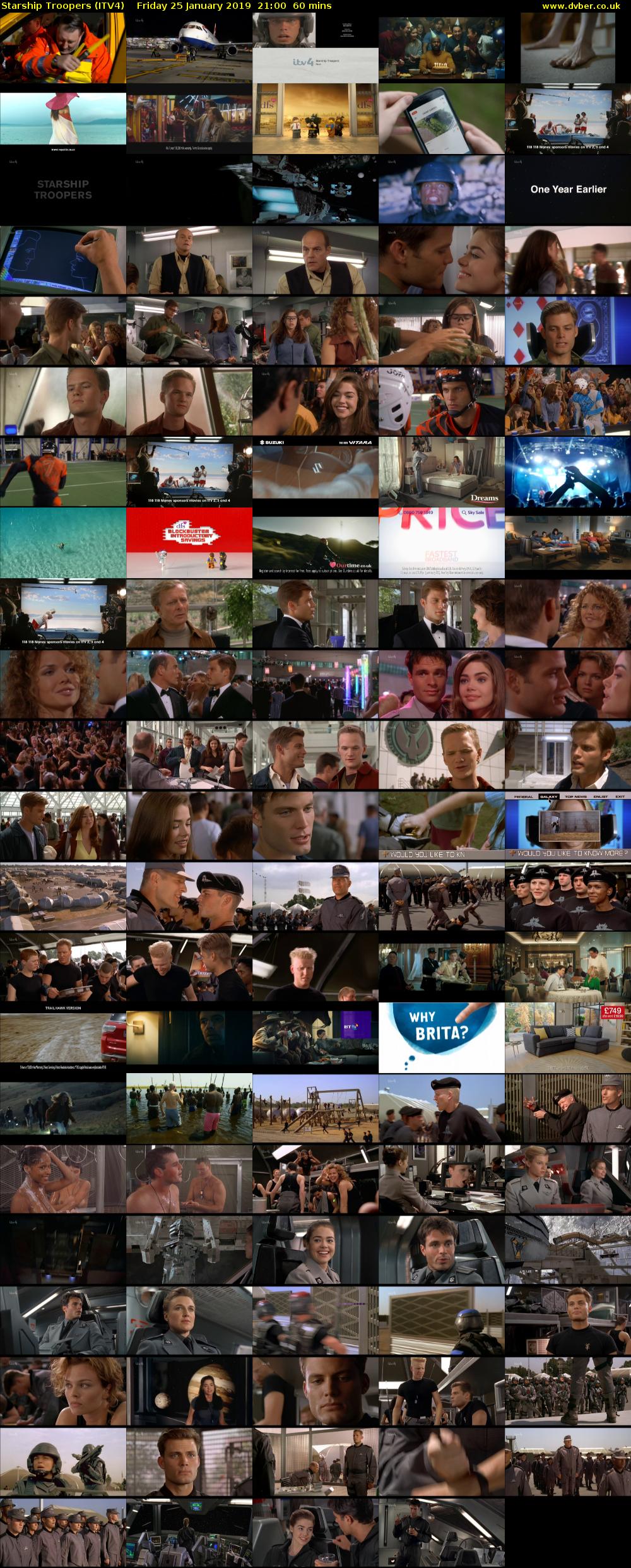 Starship Troopers (ITV4) Friday 25 January 2019 21:00 - 22:00