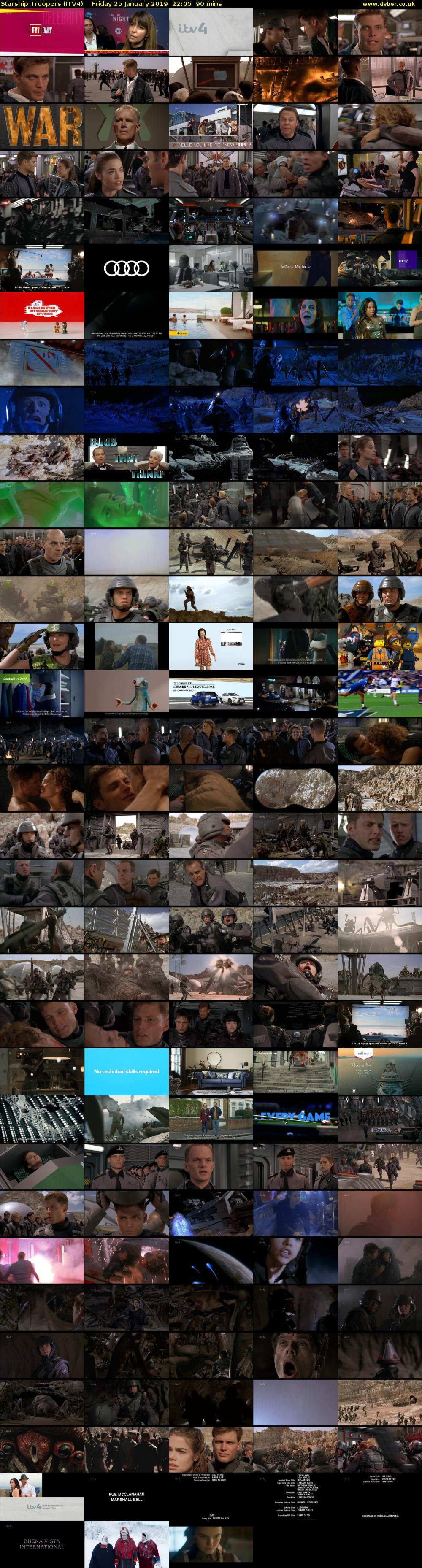 Starship Troopers (ITV4) Friday 25 January 2019 22:05 - 23:35