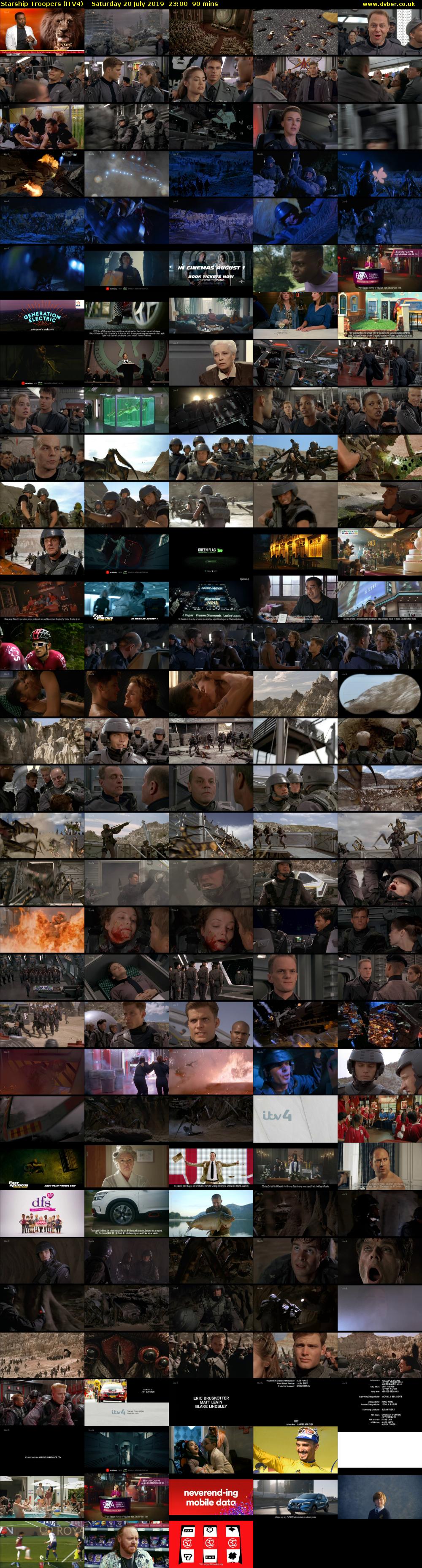 Starship Troopers (ITV4) Saturday 20 July 2019 23:00 - 00:30