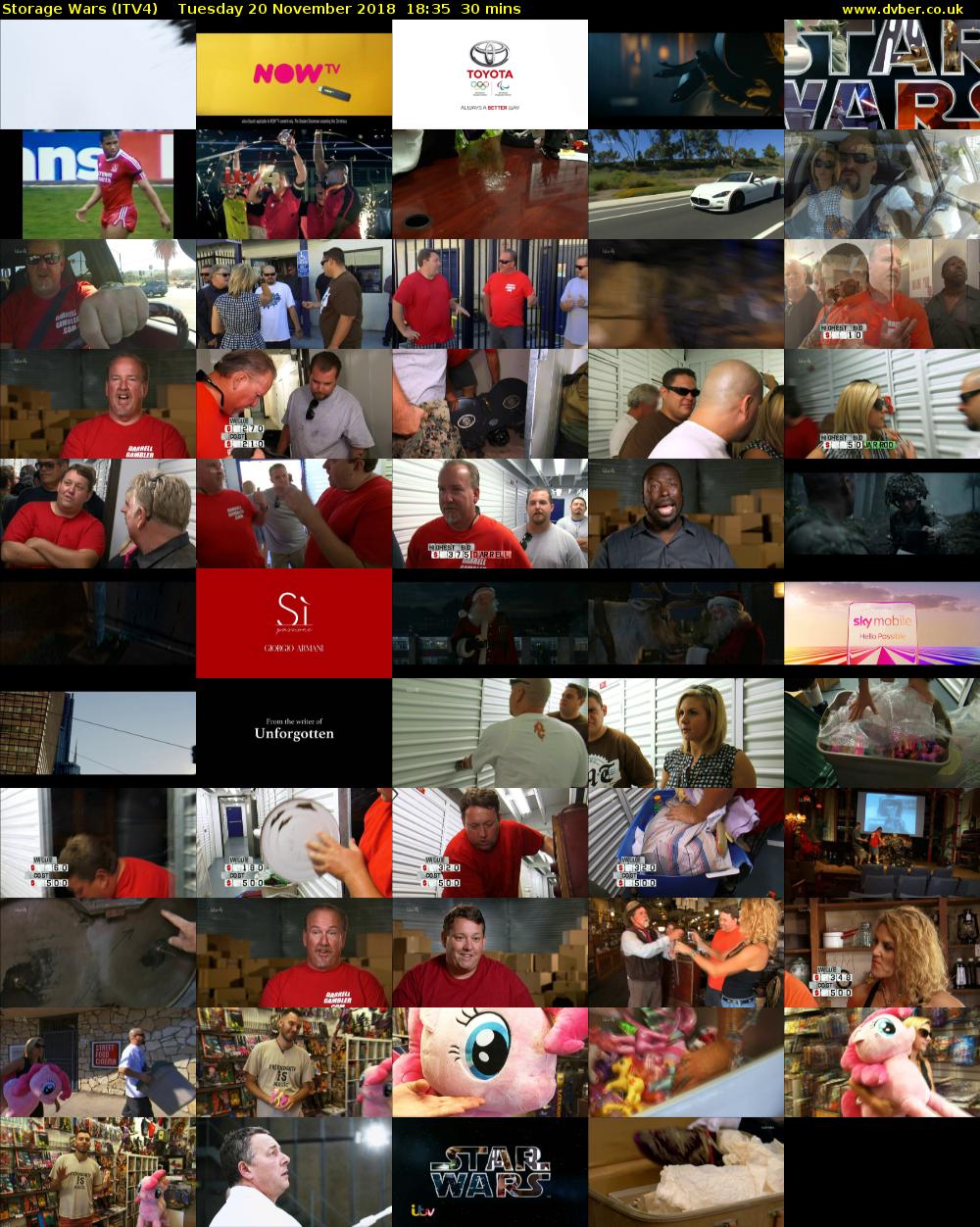 Storage Wars (ITV4) Tuesday 20 November 2018 18:35 - 19:05