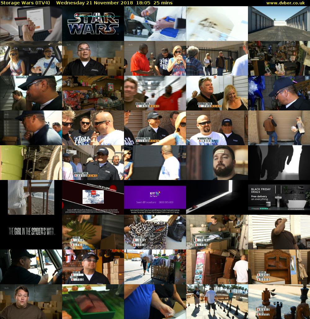 Storage Wars (ITV4) Wednesday 21 November 2018 18:05 - 18:30