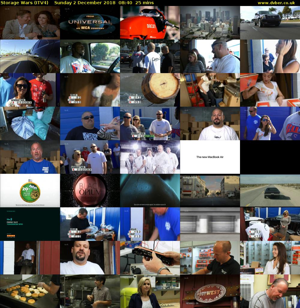 Storage Wars (ITV4) Sunday 2 December 2018 08:40 - 09:05
