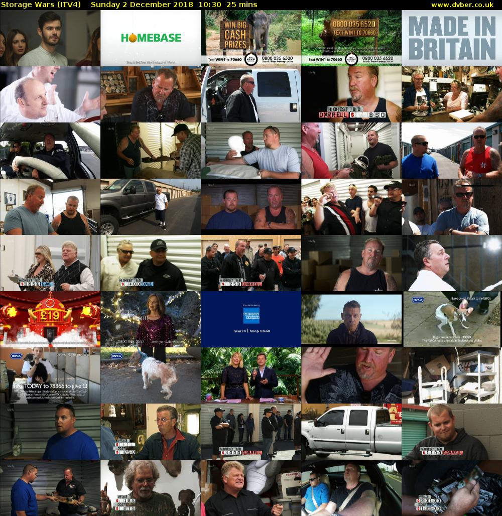 Storage Wars (ITV4) Sunday 2 December 2018 10:30 - 10:55