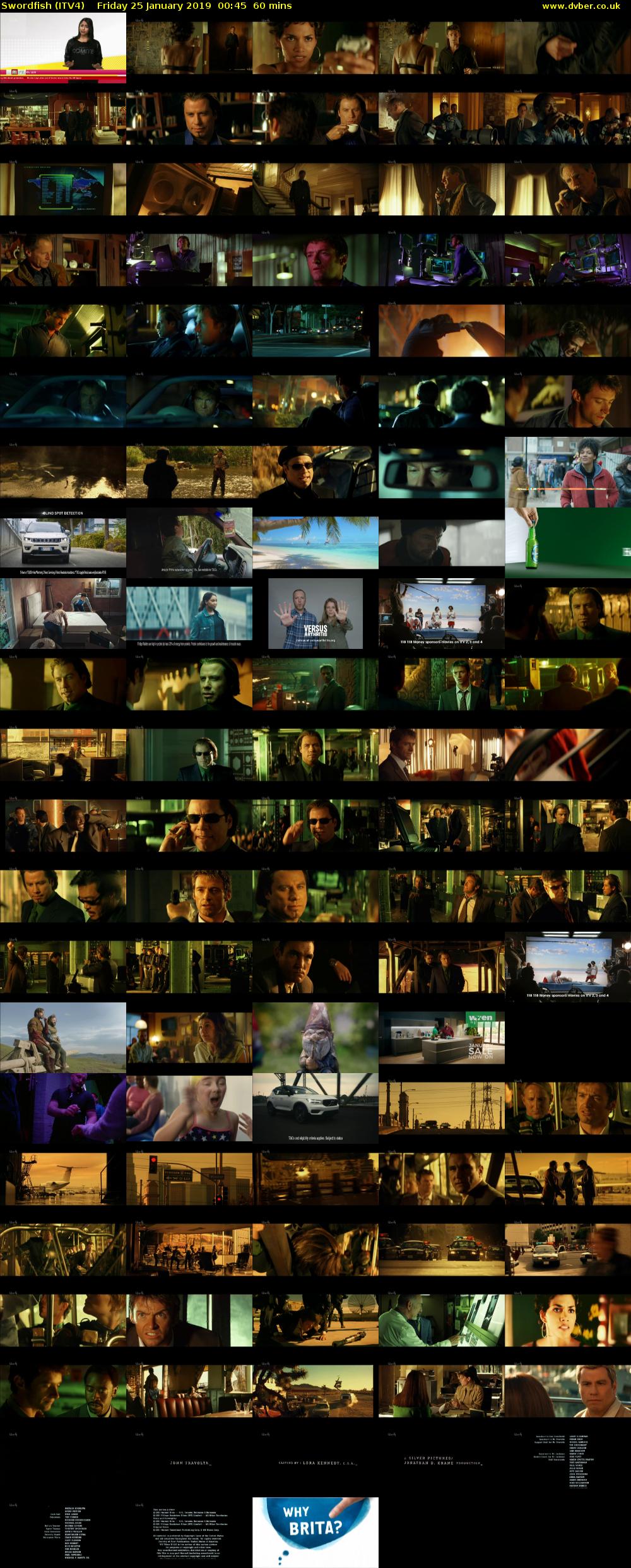 Swordfish (ITV4) Friday 25 January 2019 00:45 - 01:45