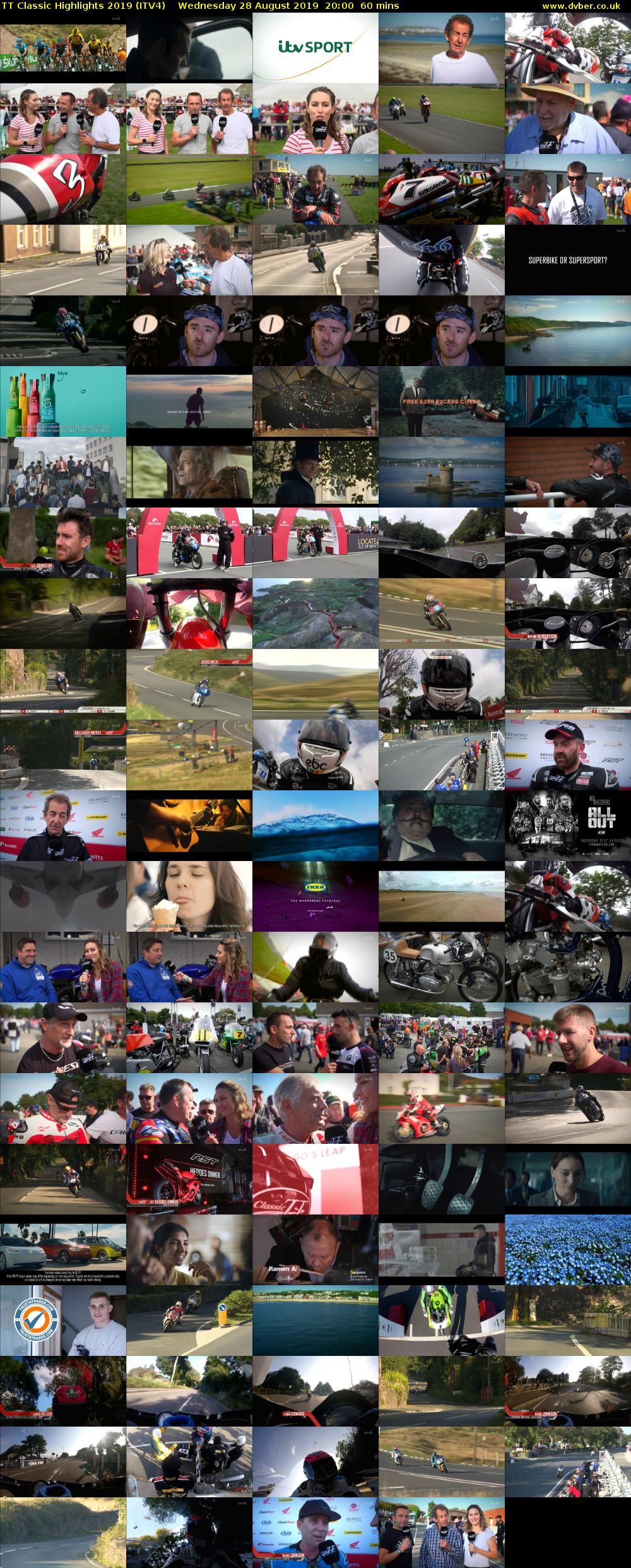 TT Classic Highlights 2019 (ITV4) Wednesday 28 August 2019 20:00 - 21:00