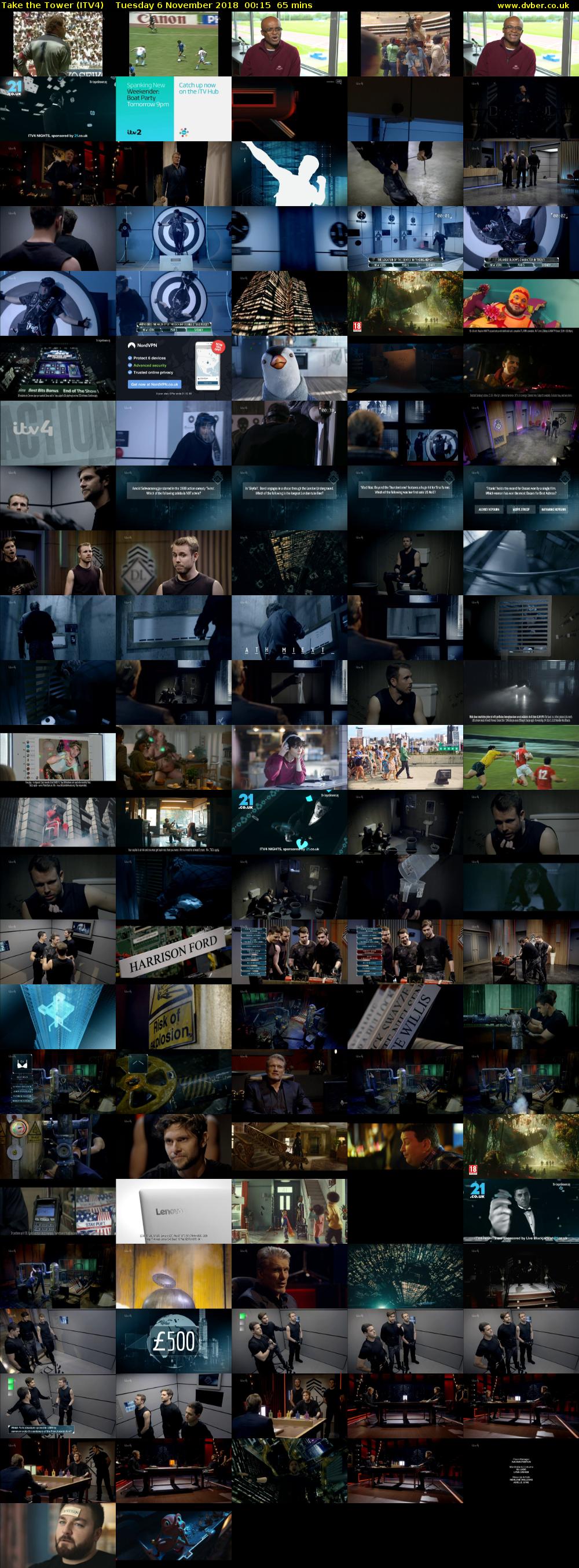 Take the Tower (ITV4) Tuesday 6 November 2018 00:15 - 01:20