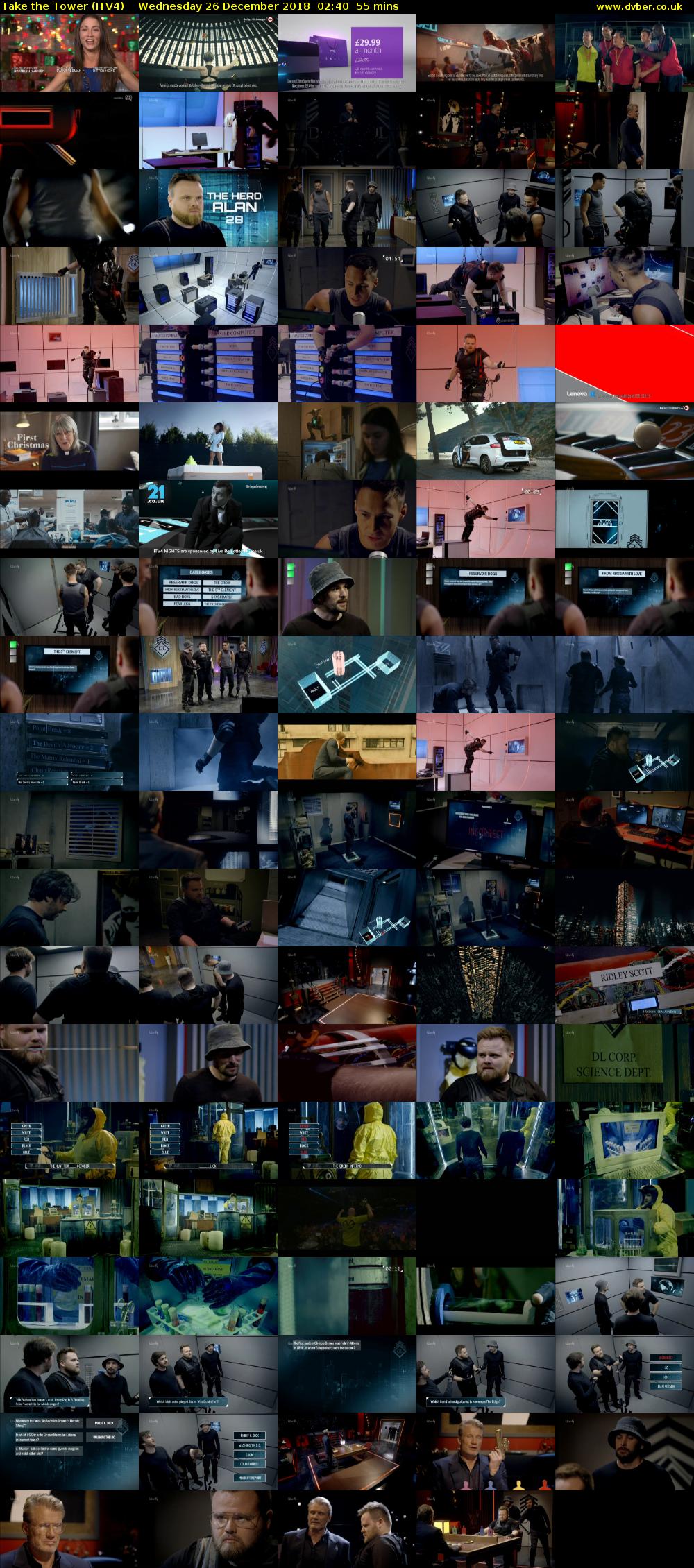 Take the Tower (ITV4) Wednesday 26 December 2018 02:40 - 03:35